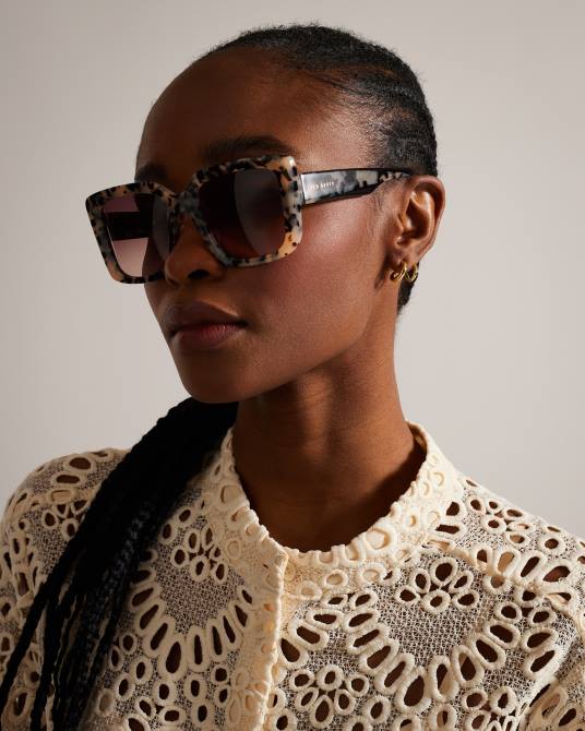 Ted Baker mujer 2ZFP1162 accesorios gafas de sol doxies con montura cuadrada gruesa carey