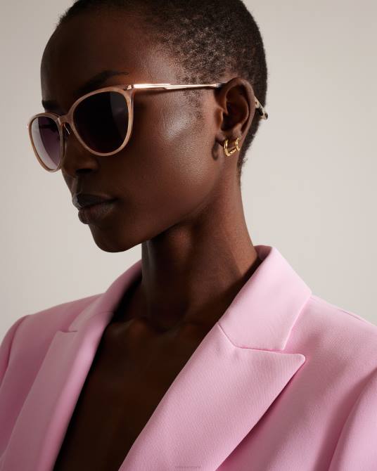 Ted Baker mujer 2ZFP1163 accesorios gafas de sol estilo ojo de gato redondeadas carakay azul claro