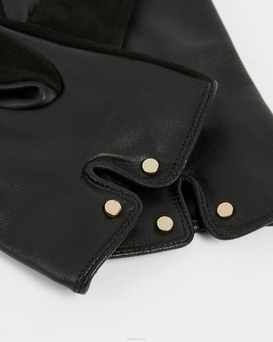 Ted Baker mujer 2ZFP1144 accesorios Guante Arlett de gamuza con detalle de pespuntes negro