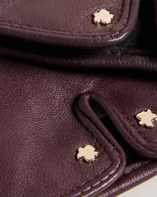 Ted Baker mujer 2ZFP1159 accesorios guantes arleo magnolia de cuero Morado oscuro