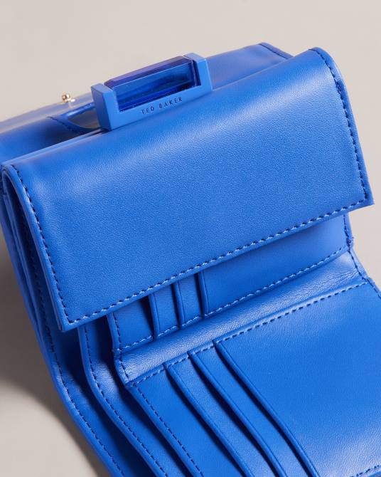 Ted Baker mujer 2ZFP1074 accesorios bolso rozza pequeño de piel mate con cristales azul brillante