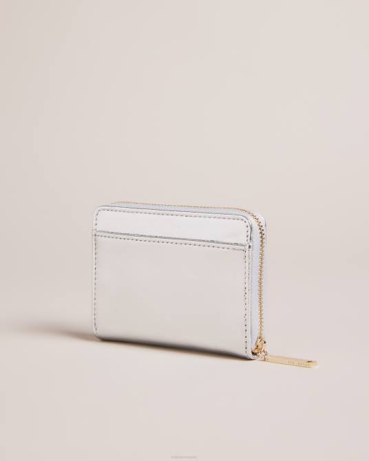 Ted Baker mujer 2ZFP1079 accesorios bolso lilleee pequeño de piel con cremallera plata
