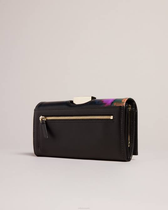 Ted Baker mujer 2ZFP989 accesorios bolso bavan grande con estampado artístico y pompones negro