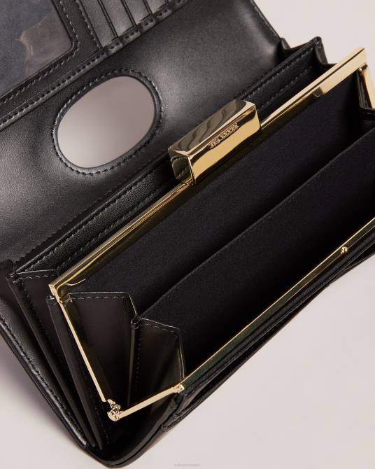 Ted Baker mujer 2ZFP989 accesorios bolso bavan grande con estampado artístico y pompones negro