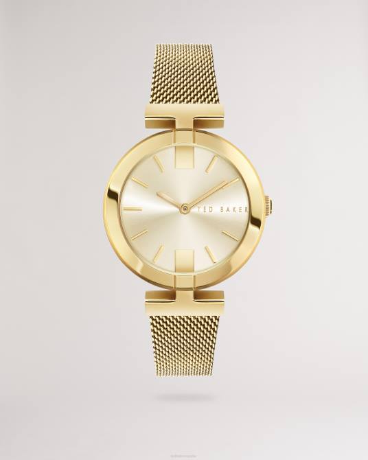 Ted Baker mujer 2ZFP1011 accesorios reloj darbs con correa de malla y marco en T color dorado