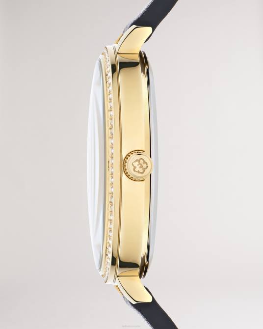 Ted Baker mujer 2ZFP1037 accesorios Reloj Chesa adornado con cristales y correa de piel vegana. negro