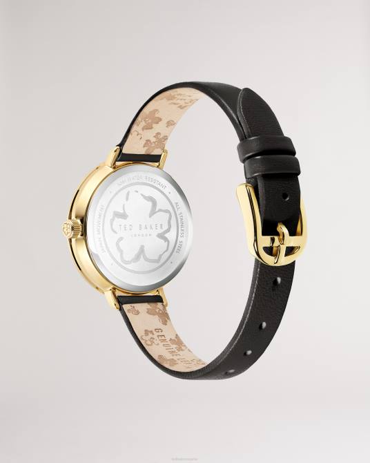 Ted Baker mujer 2ZFP1088 accesorios reloj de cuero con detalle de magnolia amieyy negro
