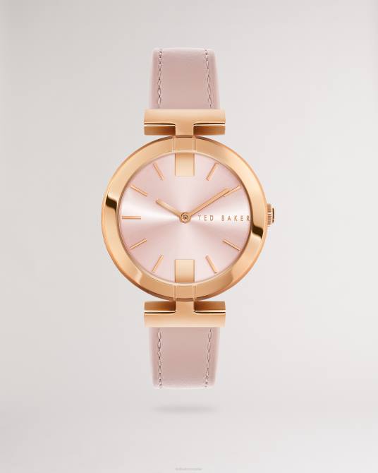 Ted Baker mujer 2ZFP1092 accesorios reloj darbyy con correa de cuero y marco en T rosa