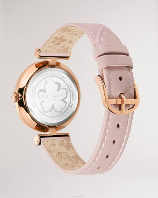 Ted Baker mujer 2ZFP1092 accesorios reloj darbyy con correa de cuero y marco en T rosa