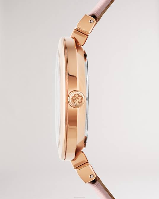 Ted Baker mujer 2ZFP1092 accesorios reloj darbyy con correa de cuero y marco en T rosa