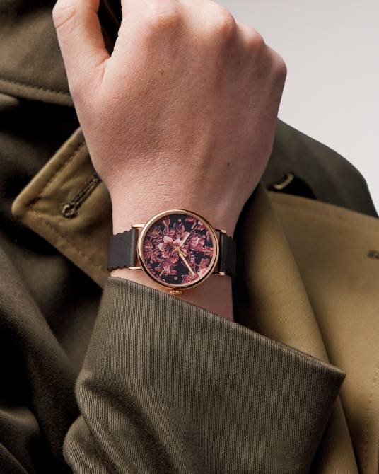 Ted Baker mujer 2ZFP1117 accesorios reloj con esfera estampada floral con fallas phyliis negro