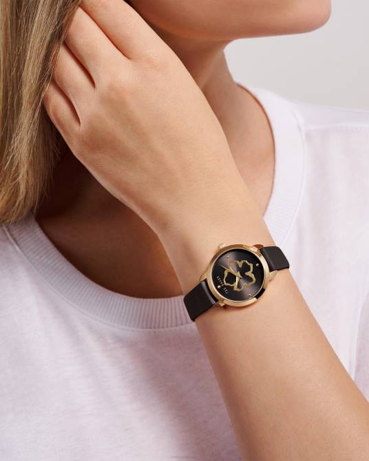 Ted Baker mujer 2ZFP1124 accesorios Reloj devas magnolia con correa de piel vegana negro