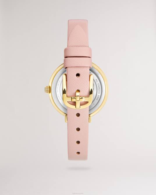 Ted Baker mujer 2ZFP1152 accesorios reloj lesedi con correa de cuero y esfera con estampado de margaritas rosa