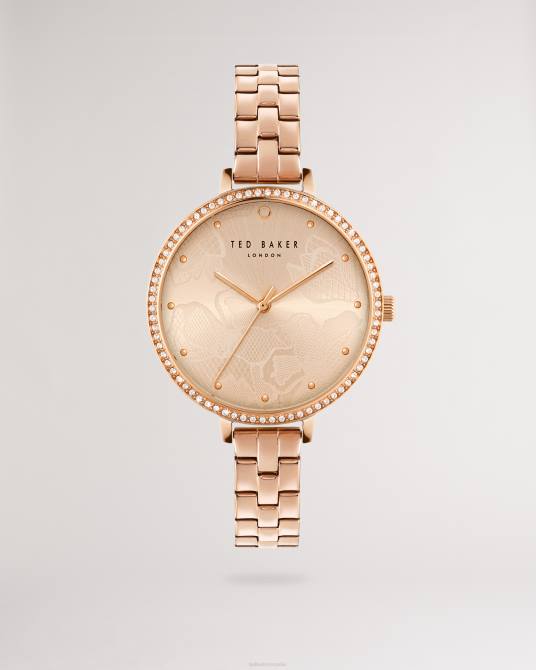Ted Baker mujer 2ZFP975 accesorios Reloj Chessit con adornos de cristal y pulsera de acero inoxidable color oro rosa