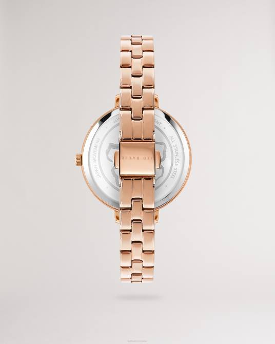 Ted Baker mujer 2ZFP975 accesorios Reloj Chessit con adornos de cristal y pulsera de acero inoxidable color oro rosa