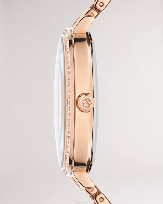 Ted Baker mujer 2ZFP975 accesorios Reloj Chessit con adornos de cristal y pulsera de acero inoxidable color oro rosa