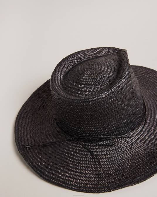 Ted Baker mujer 2ZFP1073 accesorios sombrero vaquero de paja kyloa negro