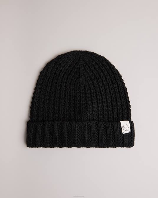 Ted Baker mujer 2ZFP1196 accesorios gorro beka con textura de gofre negro