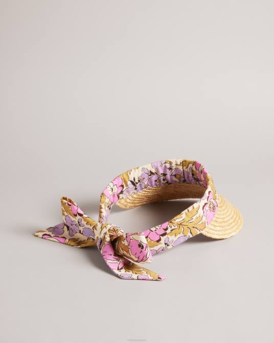Ted Baker mujer 2ZFP980 accesorios visera de paja floral kylow rosa