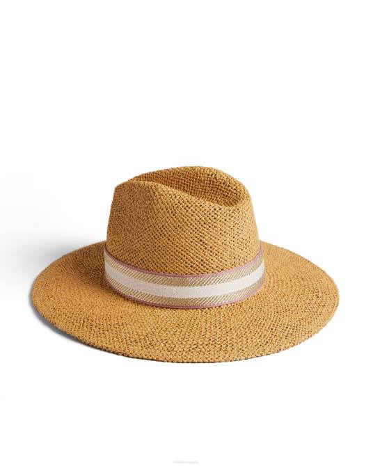 Ted Baker mujer 2ZFP983 accesorios sombrero fedora de paja clairie natural