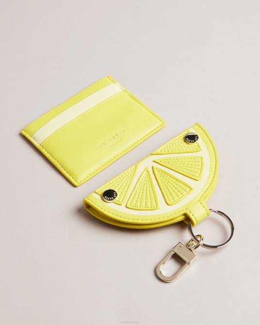 Ted Baker mujer 2ZFP1095 accesorios llavero y tarjetero con rodaja de limón lemmonn amarillo