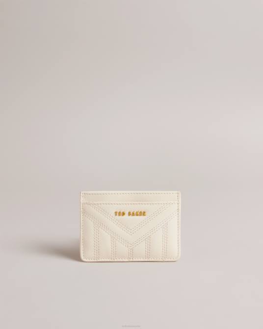 Ted Baker mujer 2ZFP1161 accesorios tarjetero ayani de piel acolchada Marfil