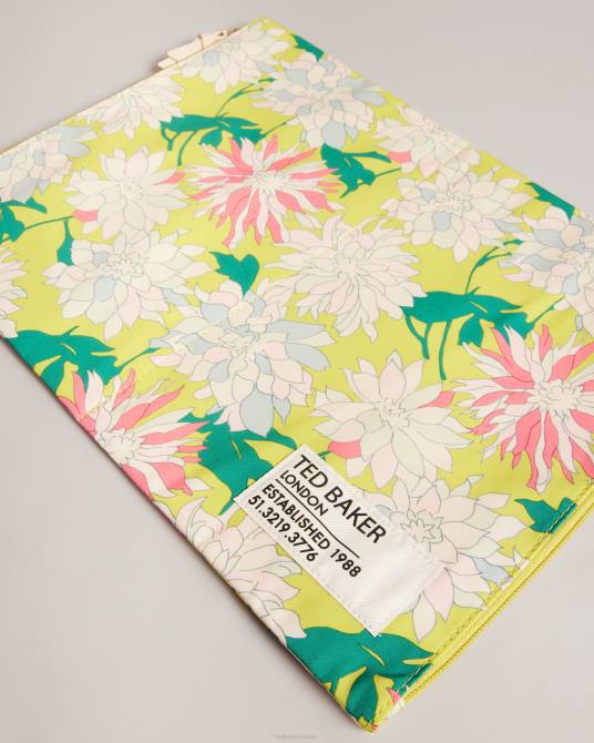 Ted Baker mujer 2ZFP1131 bolsas bolsa húmeda y seca abbigal floral amarillo