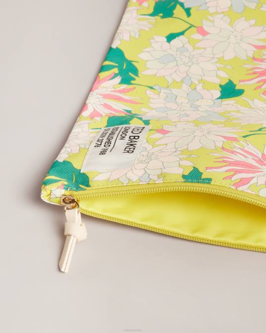 Ted Baker mujer 2ZFP1131 bolsas bolsa húmeda y seca abbigal floral amarillo