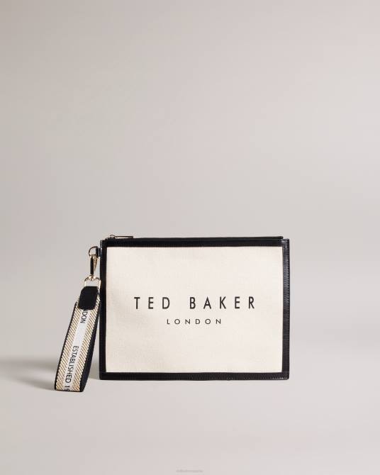 Ted Baker mujer 2ZFP766 bolsas bolsa de lona con correas con la marca vivtora crudo