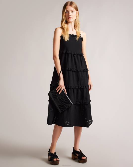 Ted Baker mujer 2ZFP771 bolsas crocey bolso tipo sobre con detalle de cocodrilo grabado negro