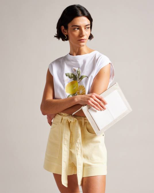 Ted Baker mujer 2ZFP779 bolsas bolsa de lona aksina crudo