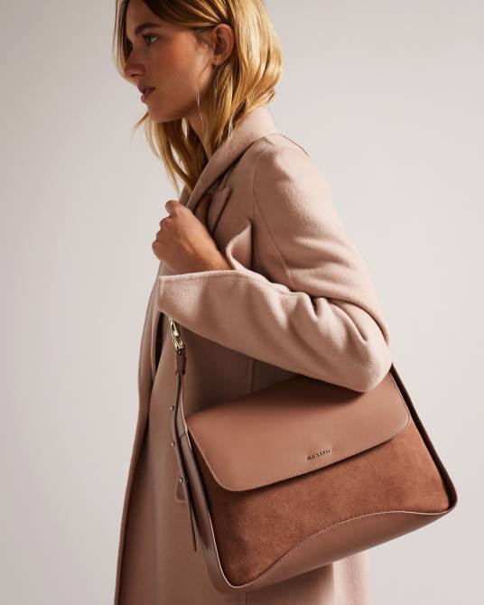 Ted Baker mujer 2ZFP670 bolsas bolso de hombro cheriah con detalle de cadena natural