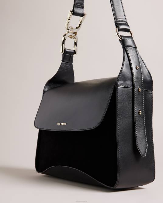 Ted Baker mujer 2ZFP671 bolsas bolso de hombro cheriah con detalle de cadena negro