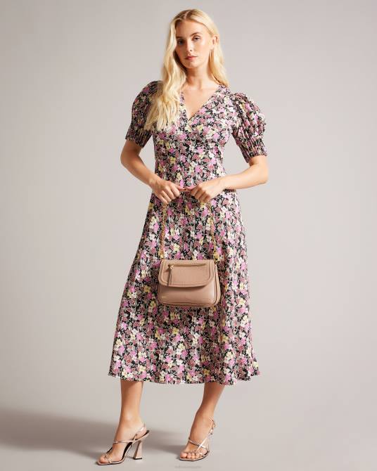 Ted Baker mujer 2ZFP672 bolsas bolso de hombro nishat de piel granulada gris pardo