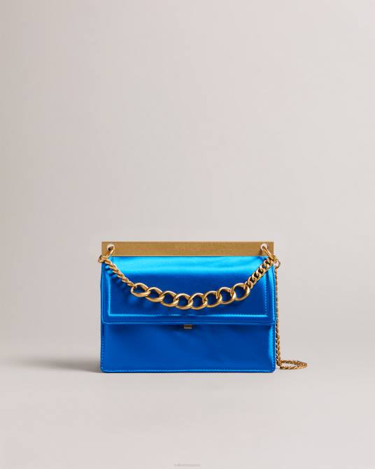 Ted Baker mujer 2ZFP675 bolsas bolso de hombro kialynn pequeño con cadena gruesa azul