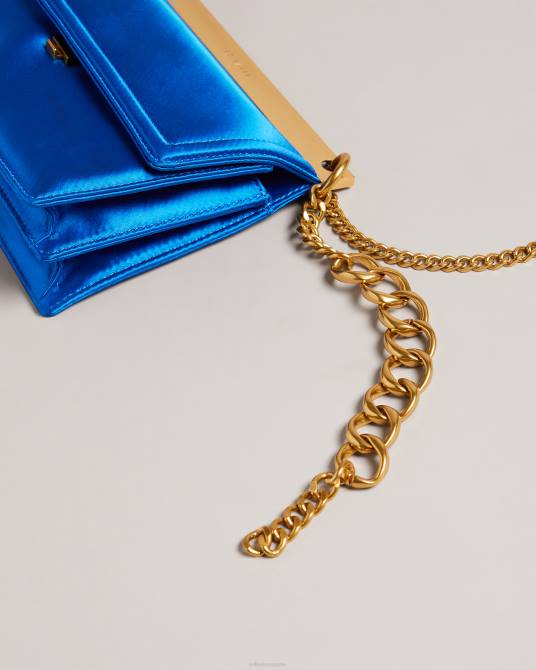 Ted Baker mujer 2ZFP675 bolsas bolso de hombro kialynn pequeño con cadena gruesa azul