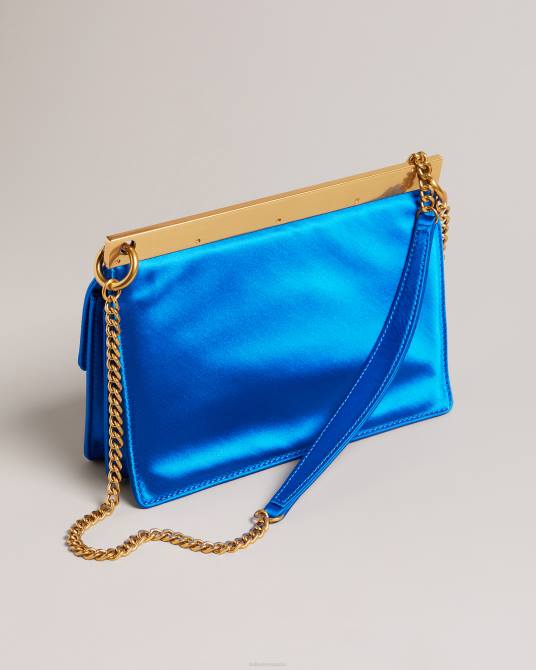 Ted Baker mujer 2ZFP675 bolsas bolso de hombro kialynn pequeño con cadena gruesa azul