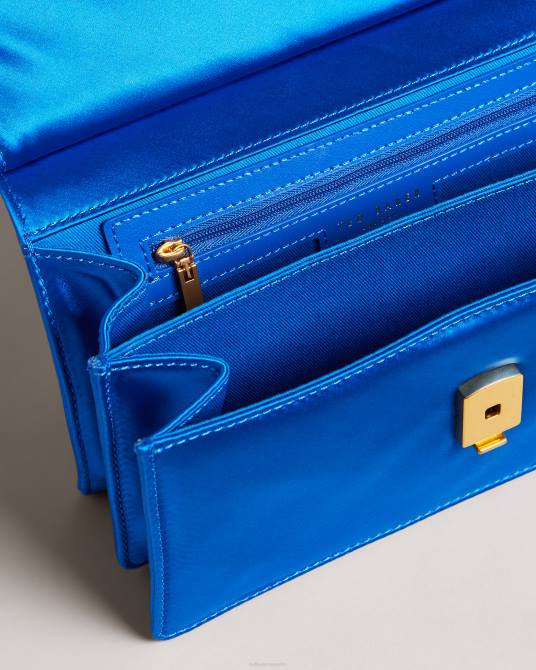 Ted Baker mujer 2ZFP675 bolsas bolso de hombro kialynn pequeño con cadena gruesa azul