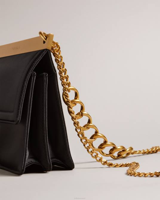 Ted Baker mujer 2ZFP676 bolsas bolso de hombro kialynn pequeño con cadena gruesa negro