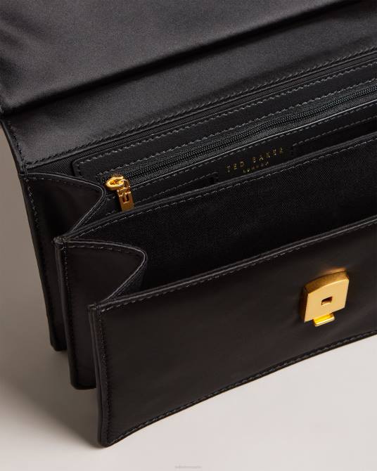 Ted Baker mujer 2ZFP676 bolsas bolso de hombro kialynn pequeño con cadena gruesa negro