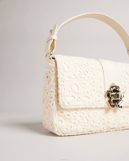 Ted Baker mujer 2ZFP696 bolsas bolso de hombro de encaje florasa magnolia Marfil