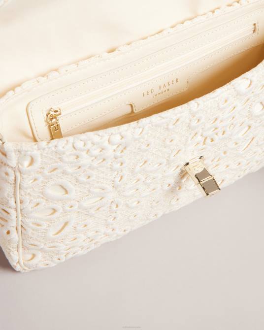Ted Baker mujer 2ZFP696 bolsas bolso de hombro de encaje florasa magnolia Marfil