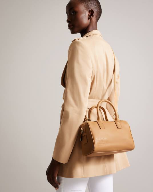 Ted Baker mujer 2ZFP701 bolsas bolso de hombro con cinta de la marca daralia camello