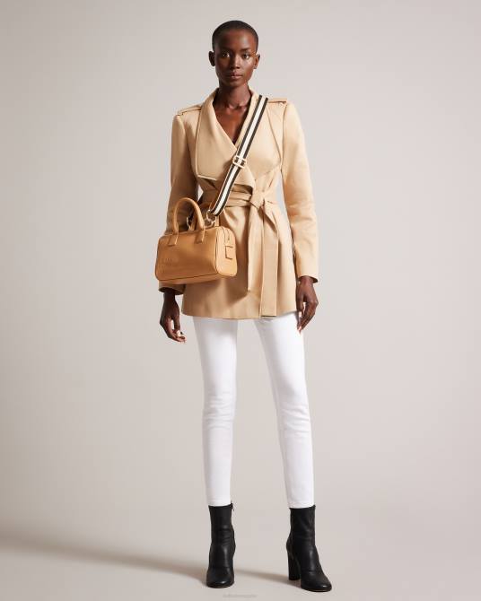 Ted Baker mujer 2ZFP701 bolsas bolso de hombro con cinta de la marca daralia camello