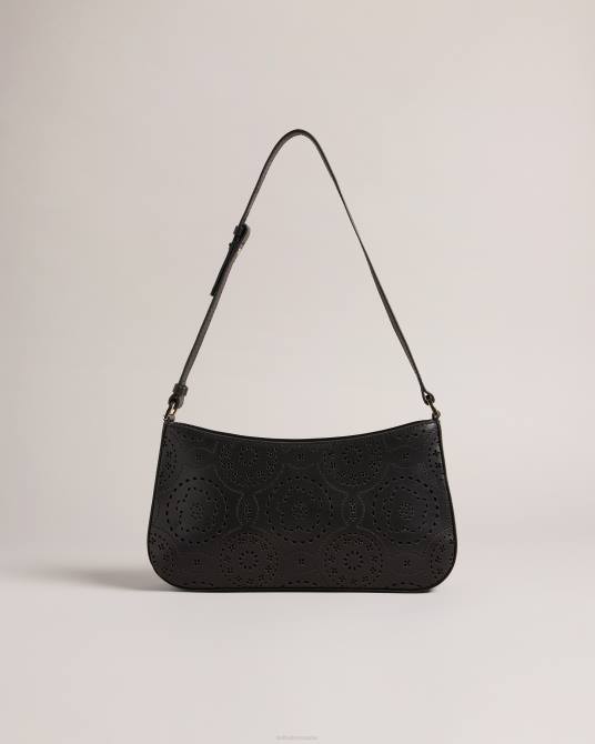 Ted Baker mujer 2ZFP722 bolsas bolso de hombro magnolia cortado con láser libily negro