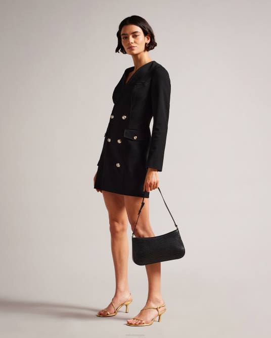 Ted Baker mujer 2ZFP722 bolsas bolso de hombro magnolia cortado con láser libily negro