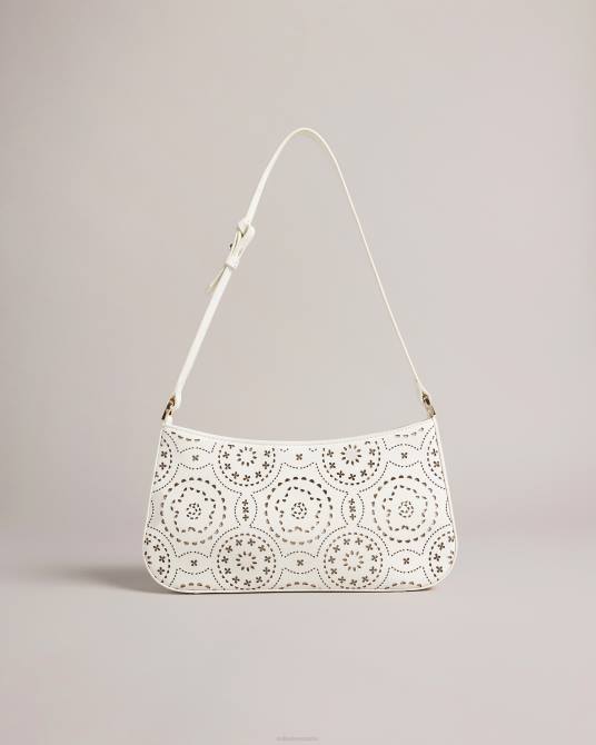 Ted Baker mujer 2ZFP735 bolsas bolso de hombro magnolia cortado con láser libily blanco