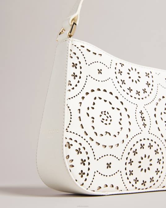 Ted Baker mujer 2ZFP735 bolsas bolso de hombro magnolia cortado con láser libily blanco