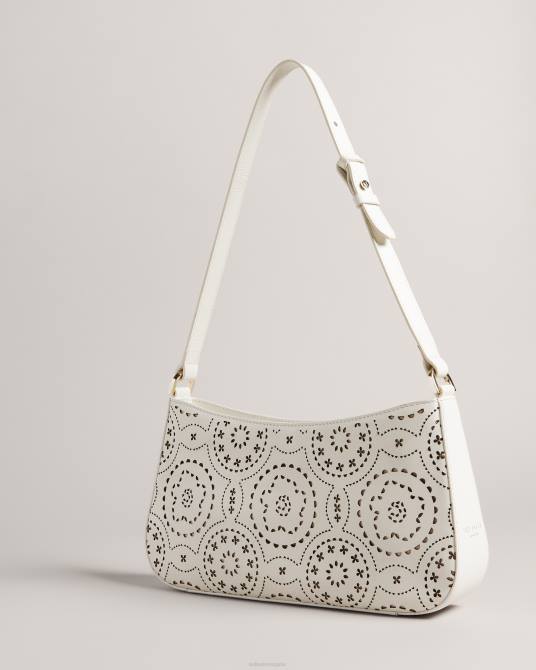 Ted Baker mujer 2ZFP735 bolsas bolso de hombro magnolia cortado con láser libily blanco