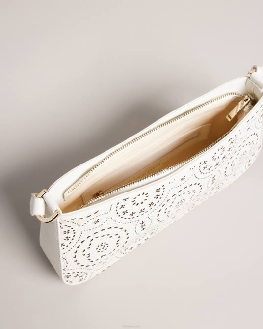 Ted Baker mujer 2ZFP735 bolsas bolso de hombro magnolia cortado con láser libily blanco